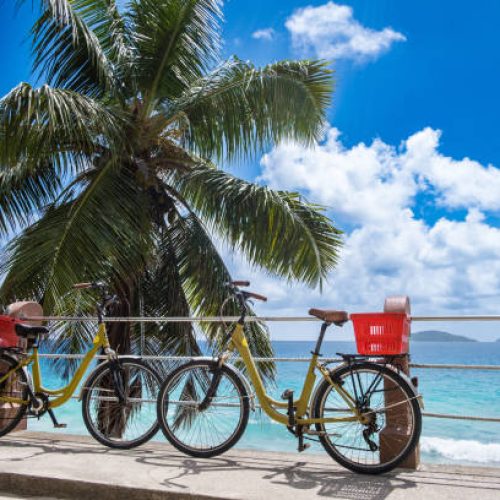Bicycle is the main transport of La Digue Island